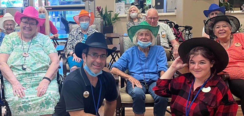 assisted living Aravilla Sarasota western style party