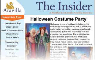 Memory Care Aravilla Sarasota November Newsletter