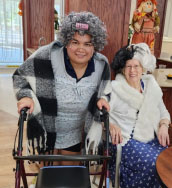 memory care residents in halloween customes having fun memory care residents in halloween costumes having fun