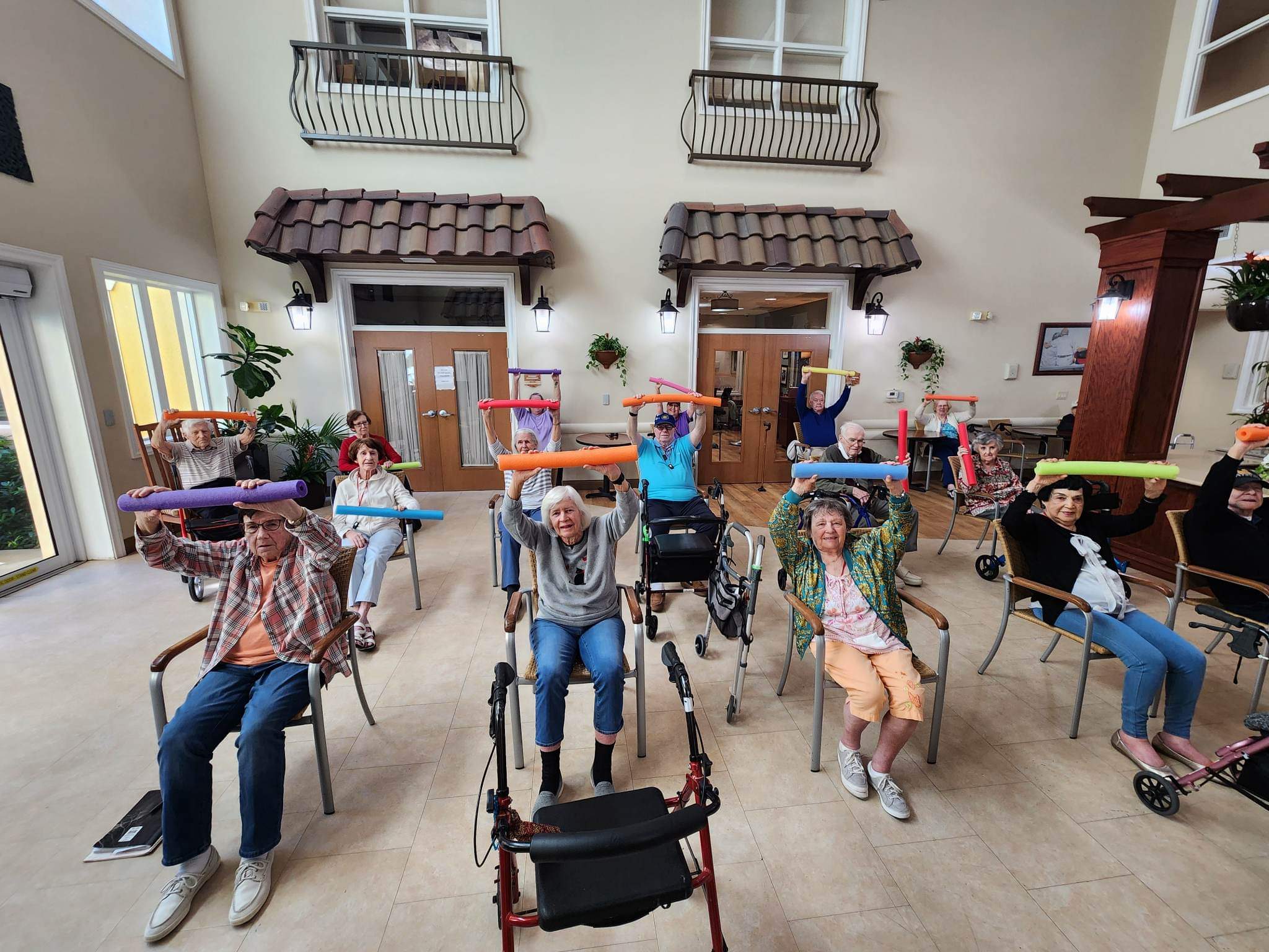 Aravilla memory care exercise class