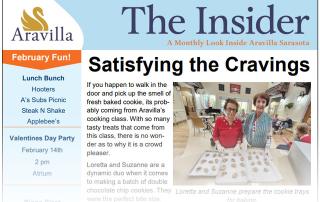 Memory Care Aravilla Sarasota February newsletter