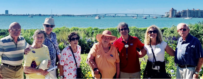 assisted living residents touring Selby Gardens